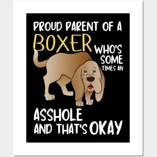 Proud Parents of Boxer Pet Lover Posters and Art